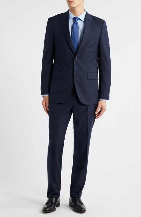 Flynn Classic Fit Plaid Wool Suit