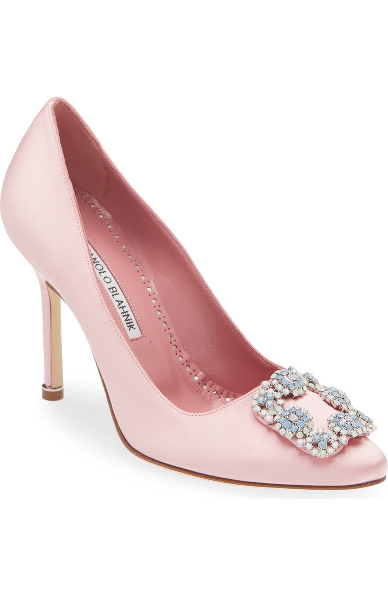 Manolo Blahnik Hangisi Embellished Buckle Pump, Main, color,