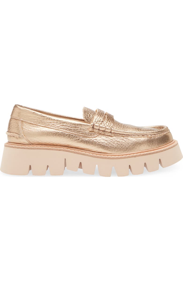 Pedro Garcia Sebas Lug Penny Loafer, Alternate, color, Cava Cervo Lame