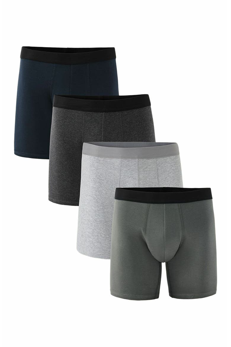 Organic Cotton Everyday Extended Boxer Brief 4-Pack, Main, color, Classic Neutrals