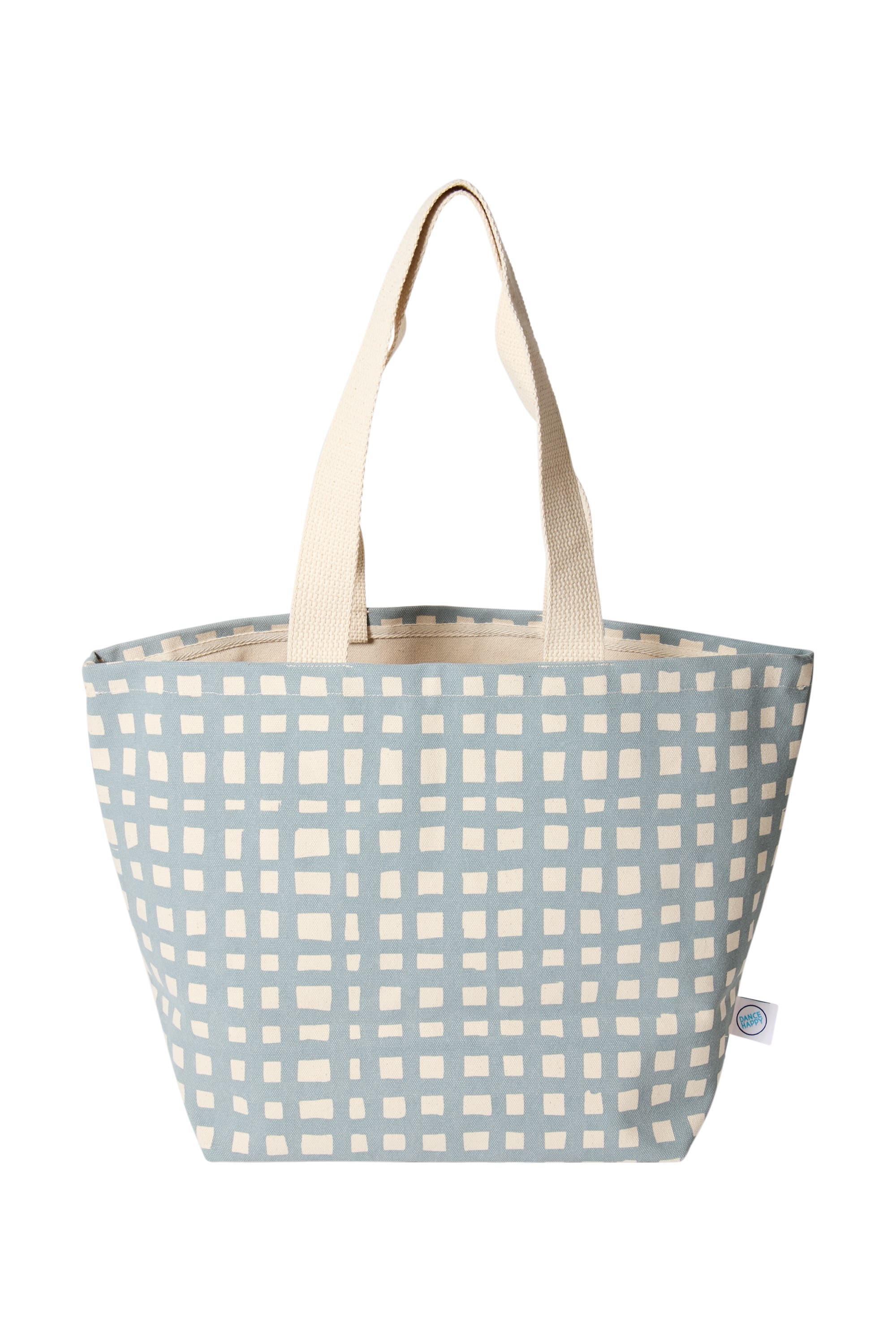 Dance Happy Grid Wide Tote Bag, Main, color, Steel