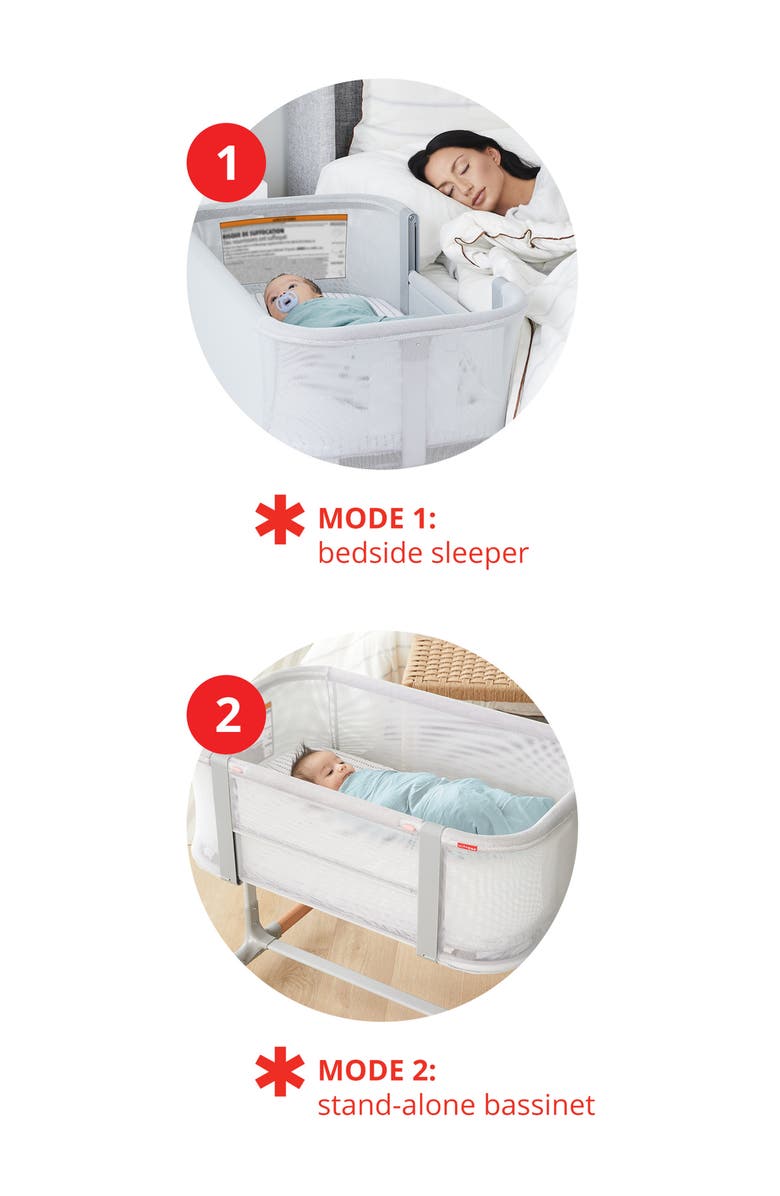 Skip Hop Cozy Up 2-in-1 Bedside Sleeper & Bassinet, Alternate, color, Grey