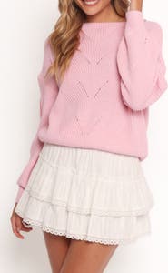 Petal & Pup Mora Pointelle Shaker Stitch Sweater
