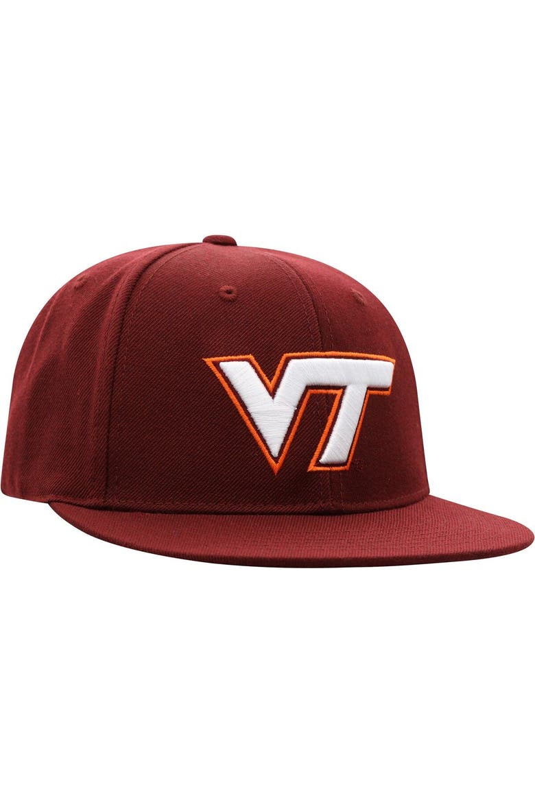 Men's Top of the World Maroon Virginia Tech Hokies Team Color Fitted Hat, Alternate, color, Maroon