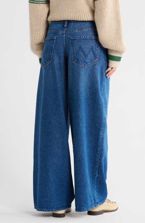 Mother The Rigatoni Sneak Wide Leg Jeans In Blue