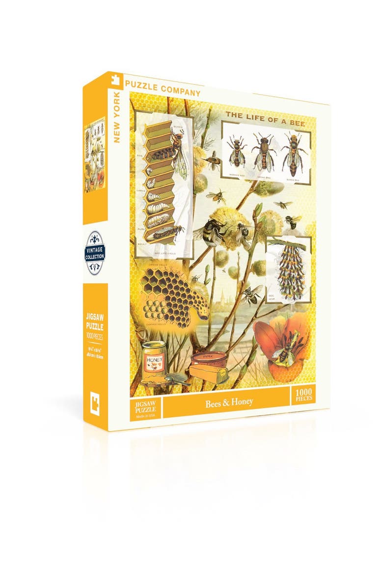 NEW YORK PUZZLE COMPANY Bees & Honey 1000 Piece Puzzle, Alternate, color, NO COLOR
