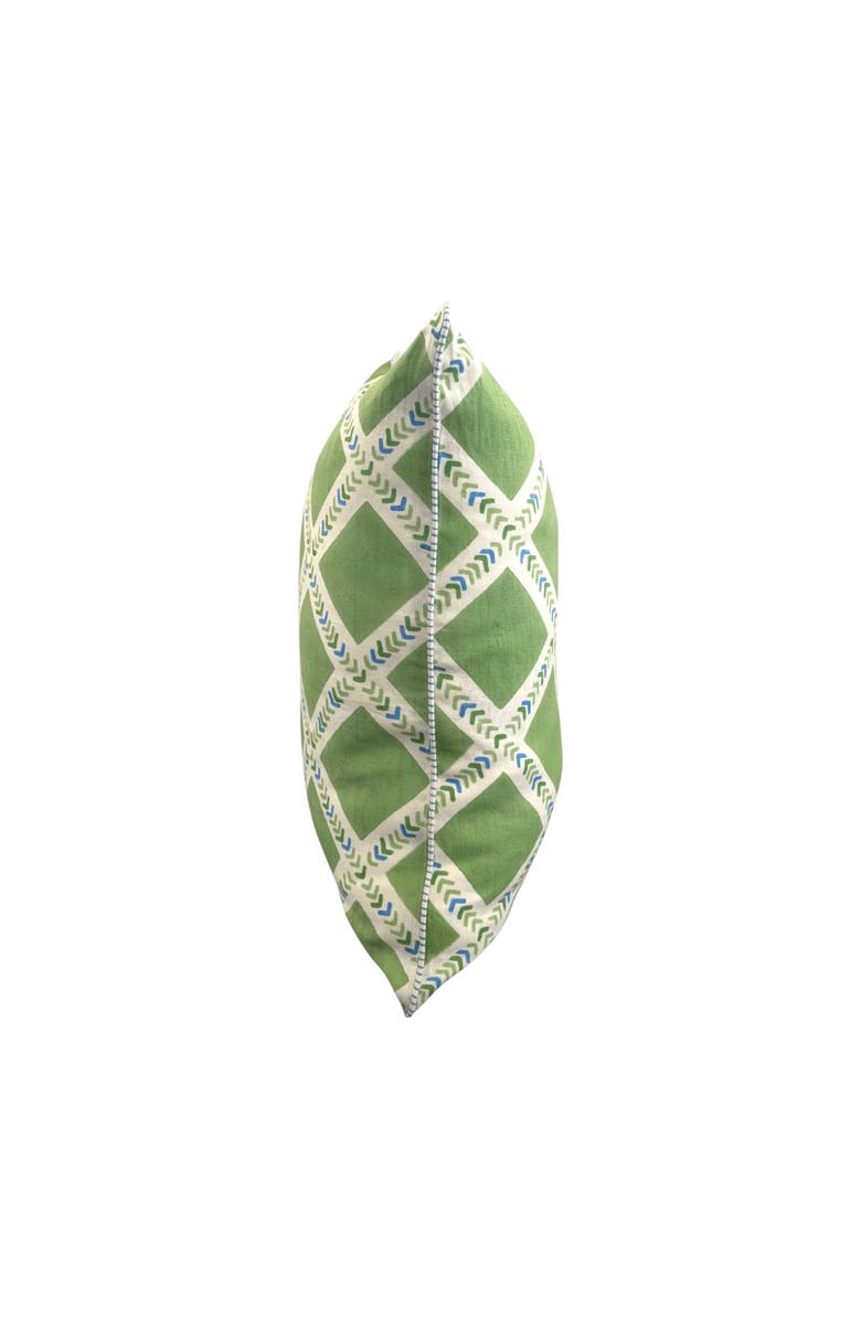 The Peacock Palette Mithya Linen Pillow Cover, Alternate, color, Green - 22" X 22"