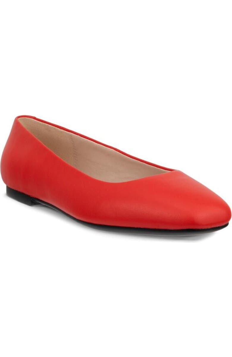 ECCO Margot Ballet Flat, Main, color, Scarlet