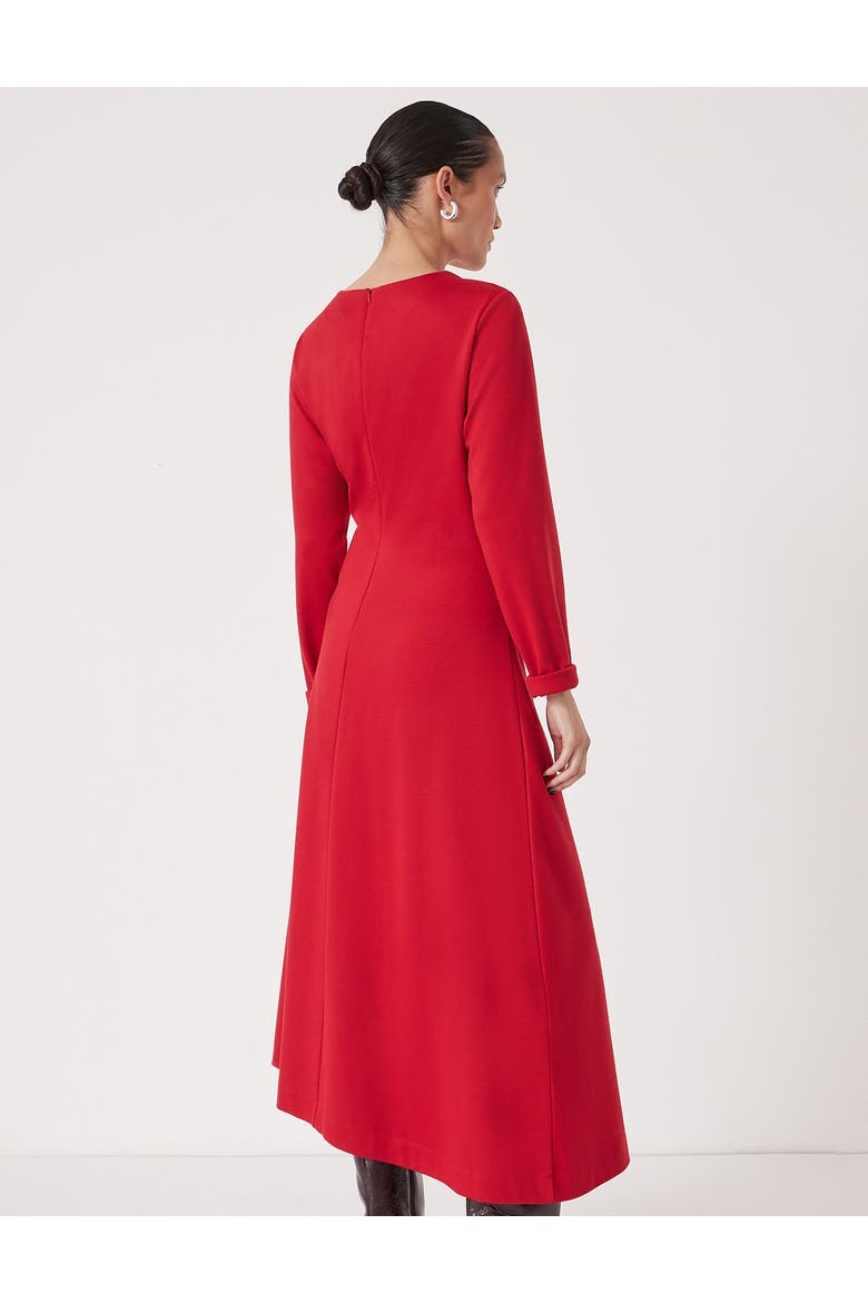 Asymmetric Hem Jersey Dress, Alternate, color, Scarlet Red
