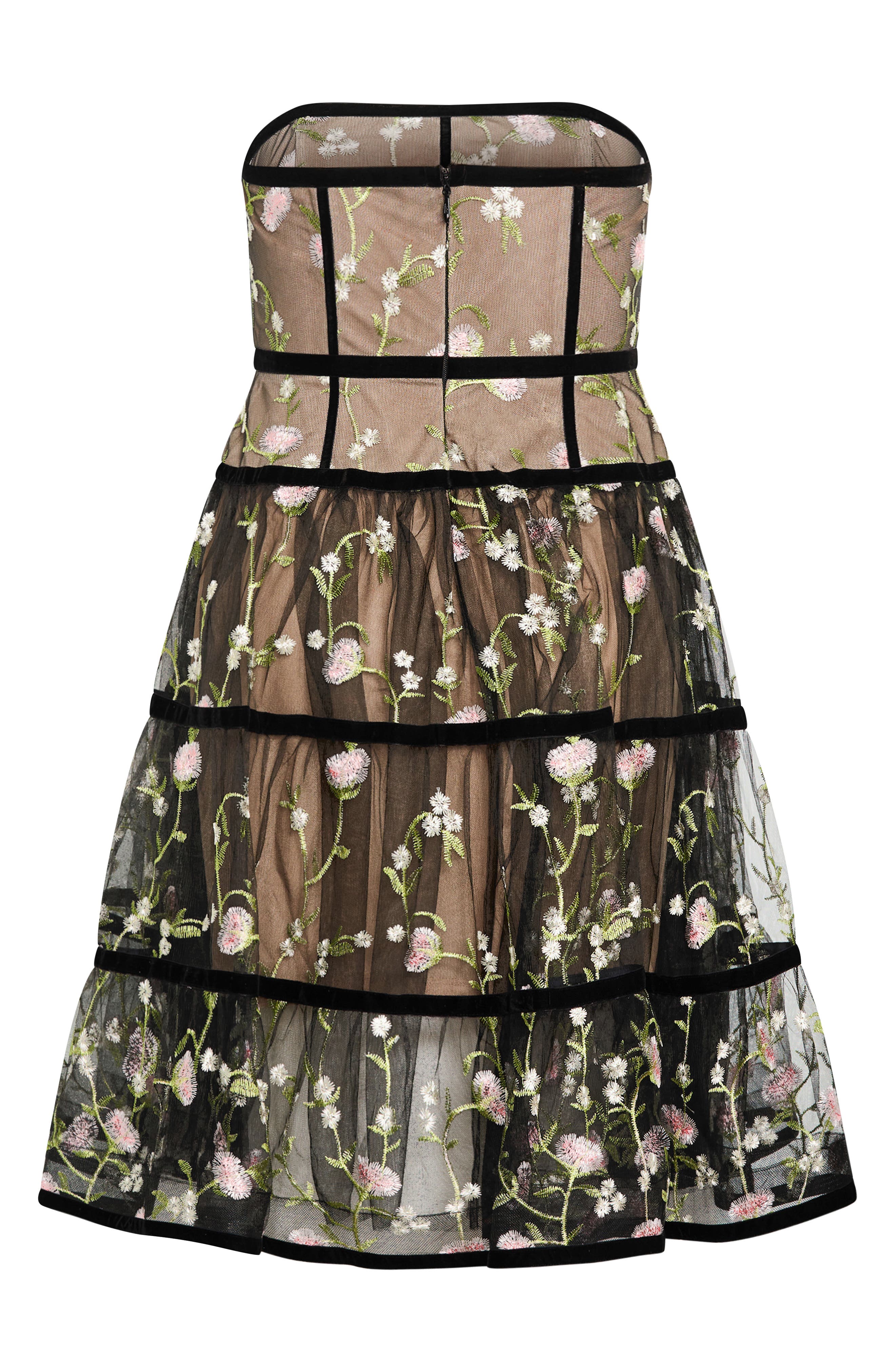 City Chic Splendour Floral Embroidery A-Line Dress (Women) | Nordstrom