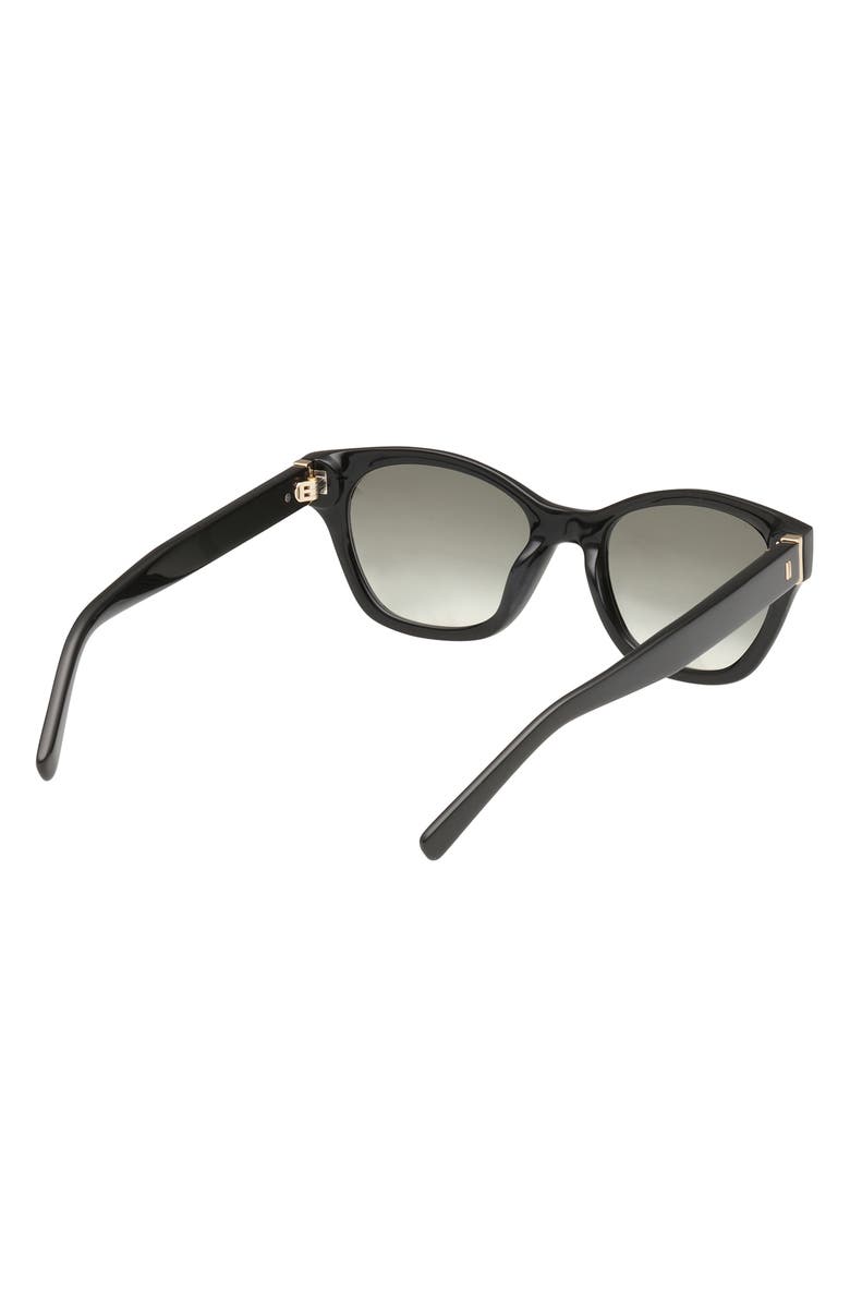 ABERCROMBIE & FITCH 50mm Cat Eye Sunglasses, Alternate, color, Shiny Black / Green Beige