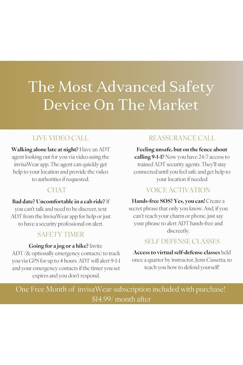 Classic Keychain Smart Jewelry - Personal Safety Device with ADT and 911 Features - Keychain, Alternate, color, Silver