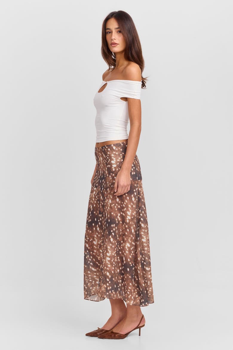 River Maxi Skirt, Alternate, color, Animal print