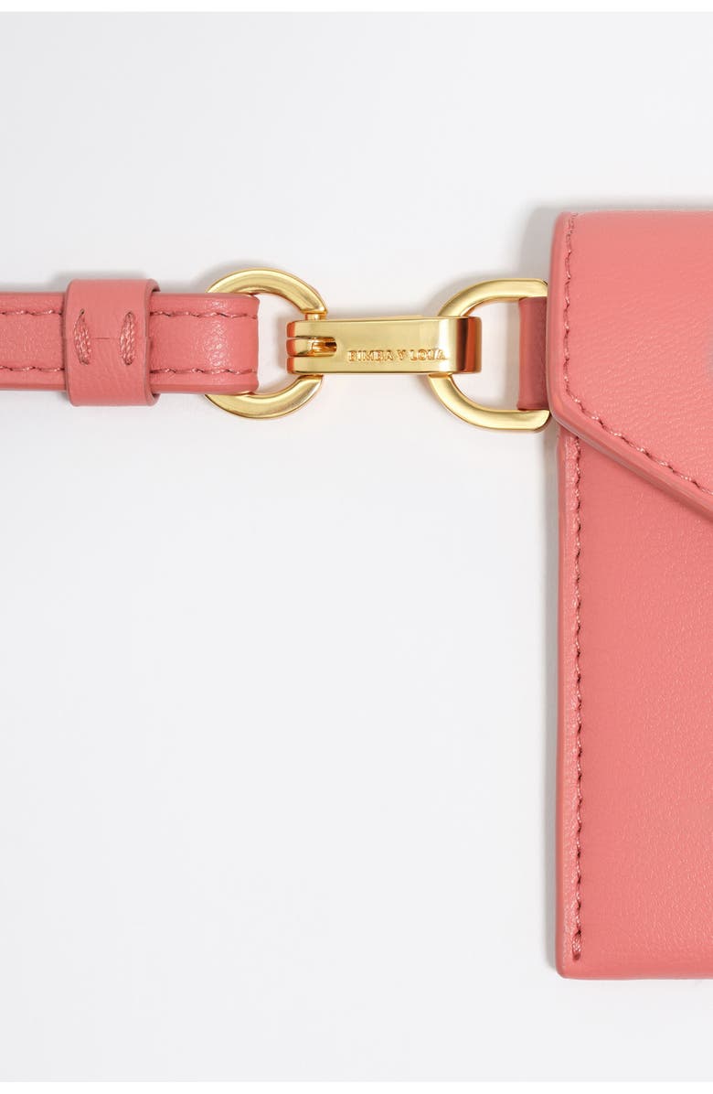 Bimba y Lola Bubblegum Leather Coin Purse, Alternate, color, Chewing Gum Pink