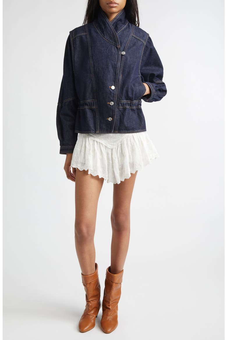 Dolie Denim Jacket, Alternate, color, BLUE