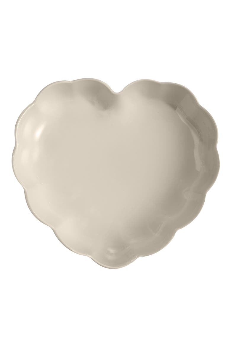 Madeleine Heart Shaped Cake Dish, Alternate, color, Clay