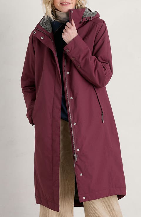 Women's Tunic Long Length Full Zip Hooded Jacket, Womens