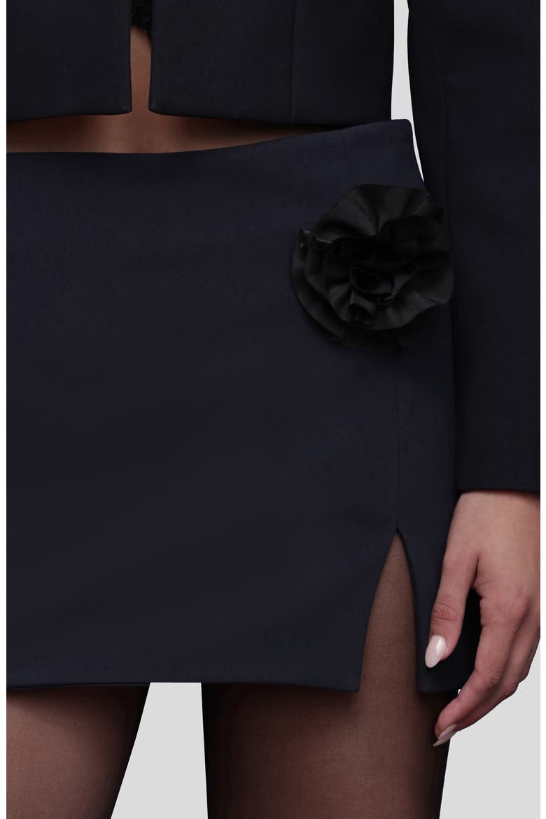 Floral Embellished Mini Skort, Alternate, color, NAVY - BLACK