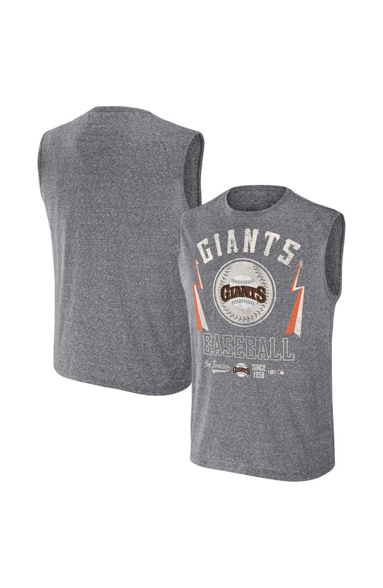 Darius Rucker Collection by Fanatics Men's Darius Rucker Collection by Fanatics Charcoal San Francisco Giants Relaxed-Fit Muscle Tank Top, Alternate, color, Charcoal