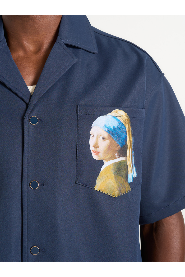 Stephane "A Girl With A Pearl Earring" Shirt, Alternate, color, Indigo