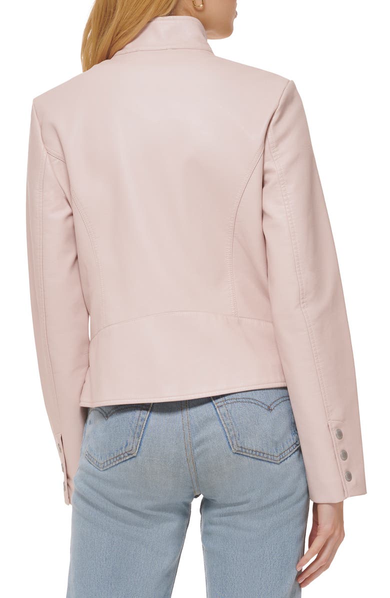 Levi's <sup>®</sup> Women's Faux Leather Racer Jacket, Alternate, color, Peach Blossom