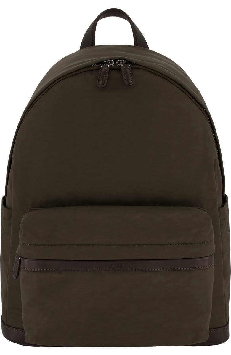 Vince Ventura Recycled Nylon Backpack, Main, color, Cacao Soft Nylon