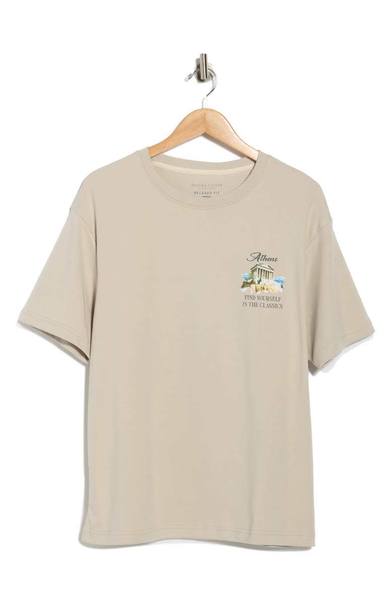 DENIM AND FLOWER Athens Graphic T-Shirt, Alternate, color, Sand