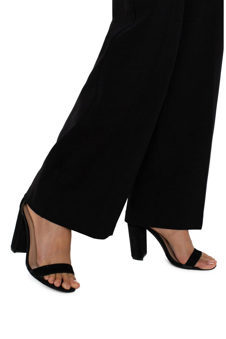 Kelsey Wide Leg Knit Trousers, Alternate, color, BLACK