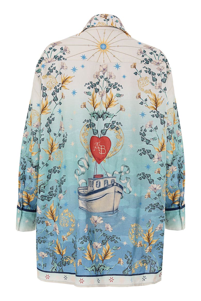 Anastasia Solstice Long Sleeve Button-Up Shirt, Alternate, color, BLUE
