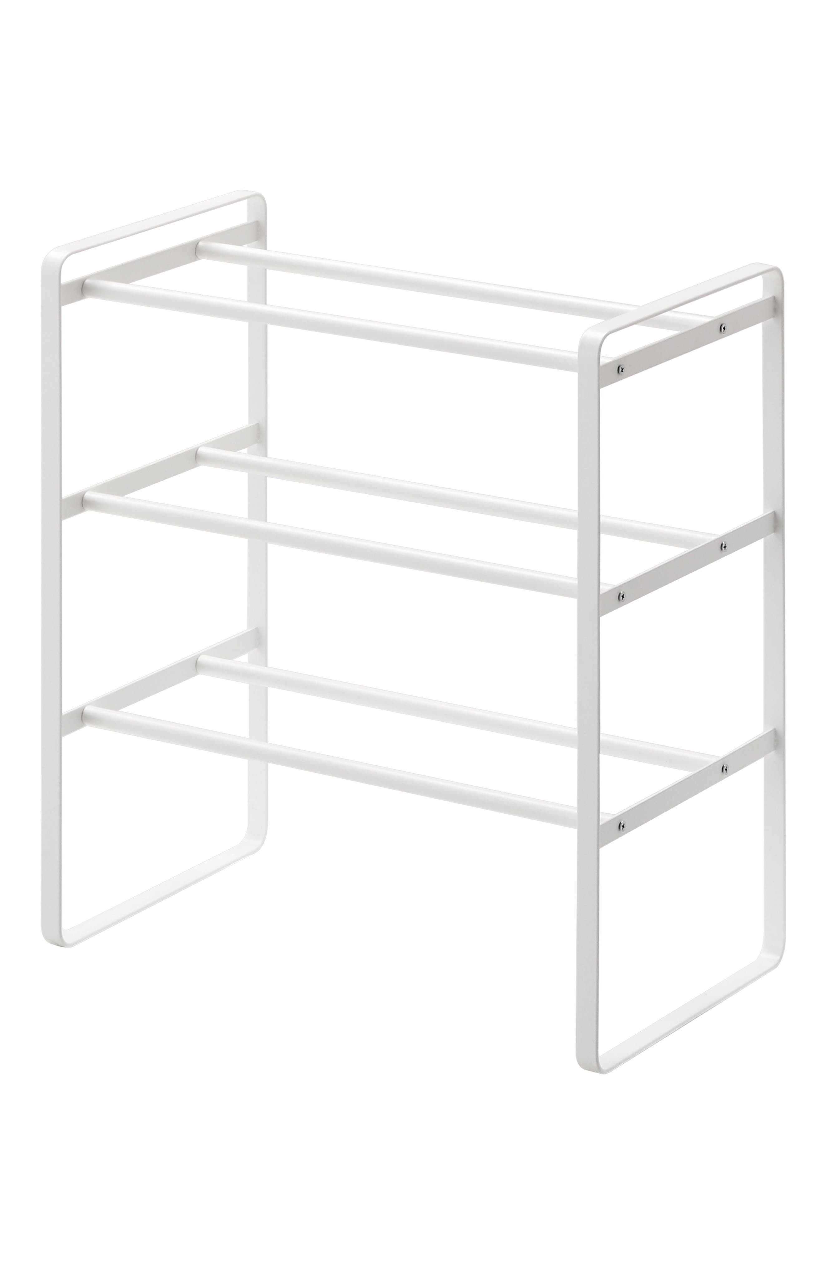 Yamazaki 3-tier Expandable Shoe Rack In White