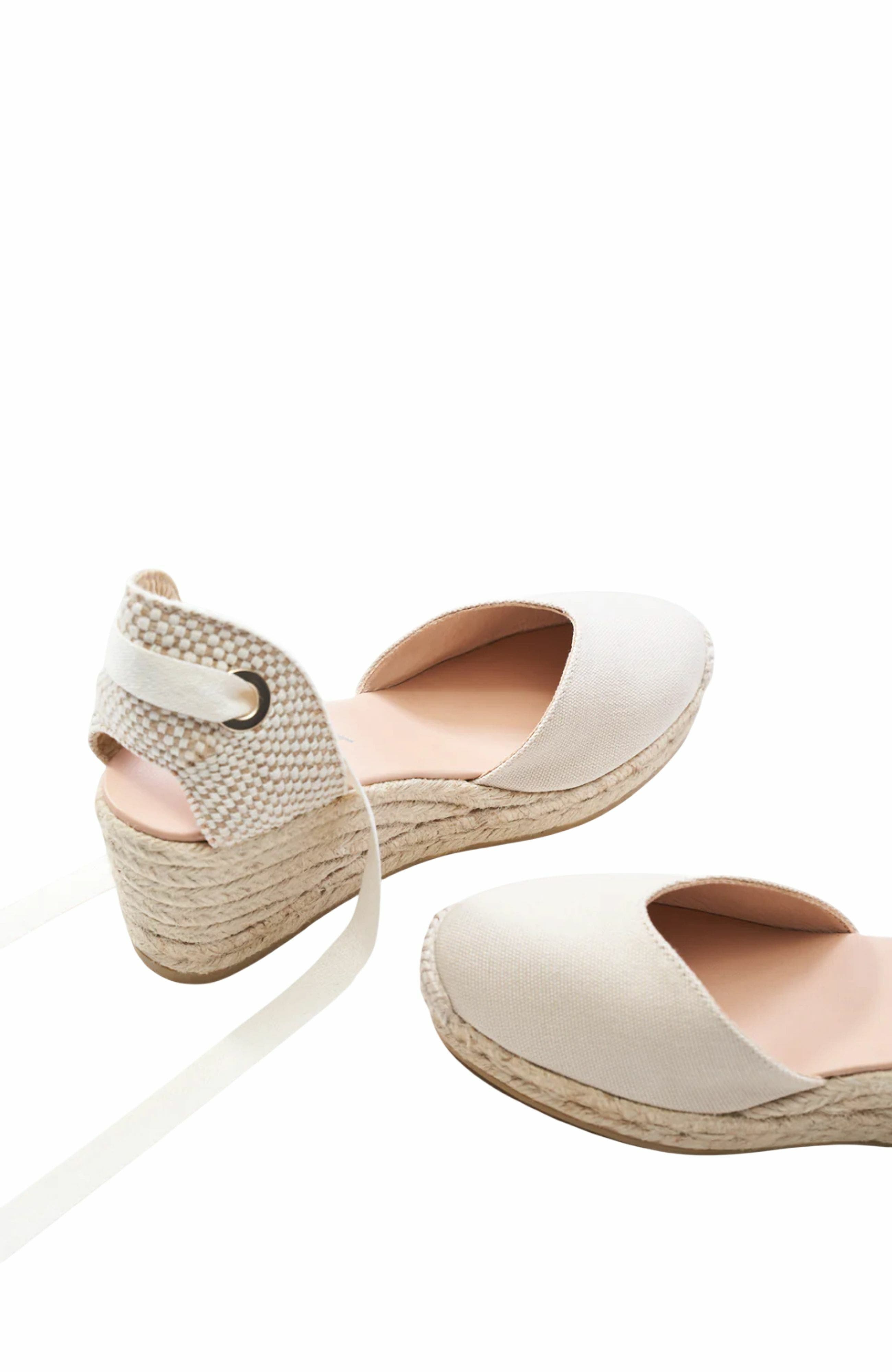 VISCATA Gava Canvas Espadrille Wedges, Alternate, color, Beige