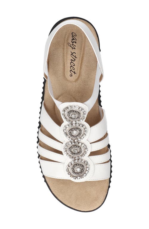 Easy Street Samira Embellished Sandal In White