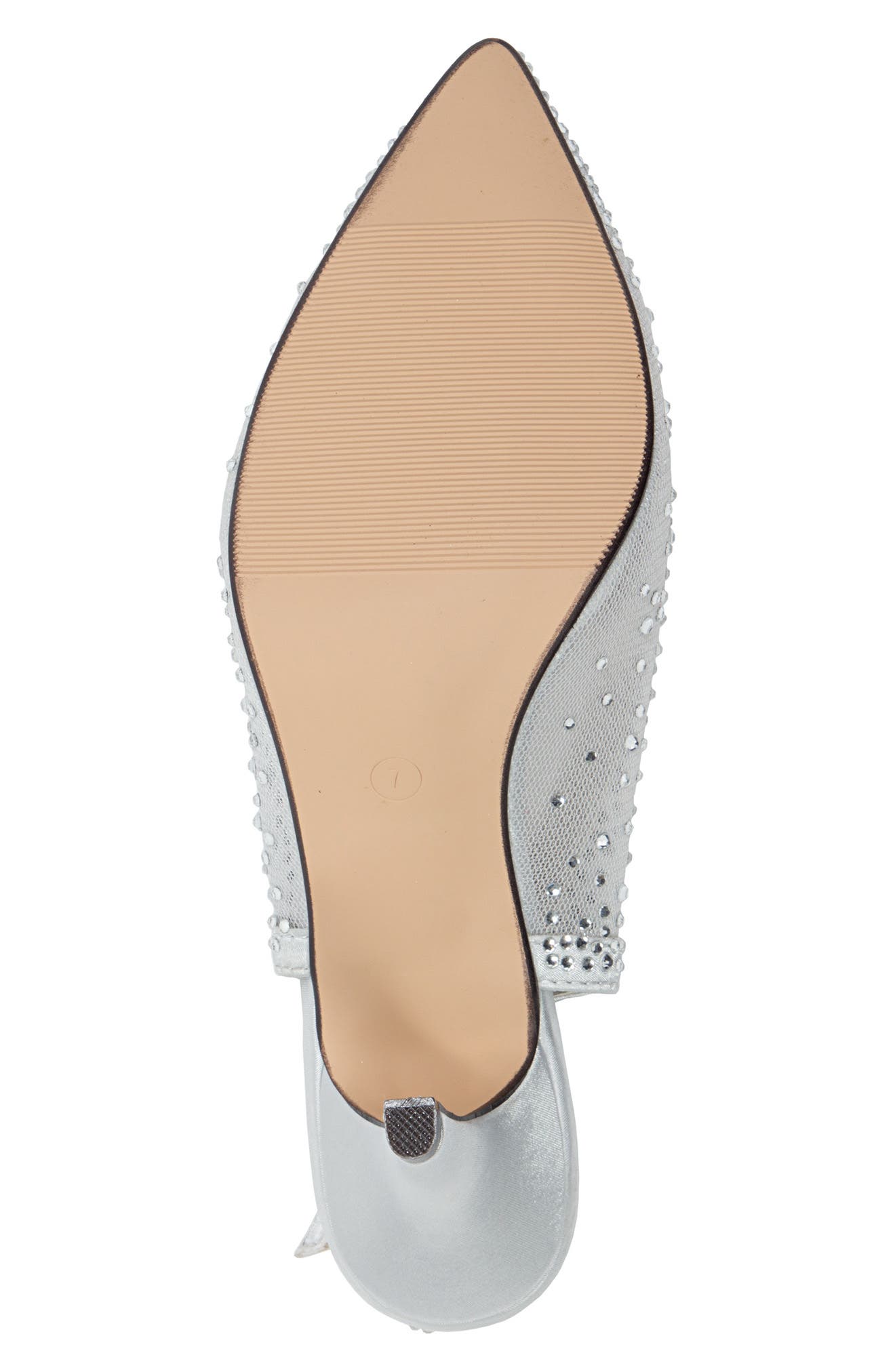 Lola Embellished Pointed Toe Slingback Pump, Alternate, color, SILVER