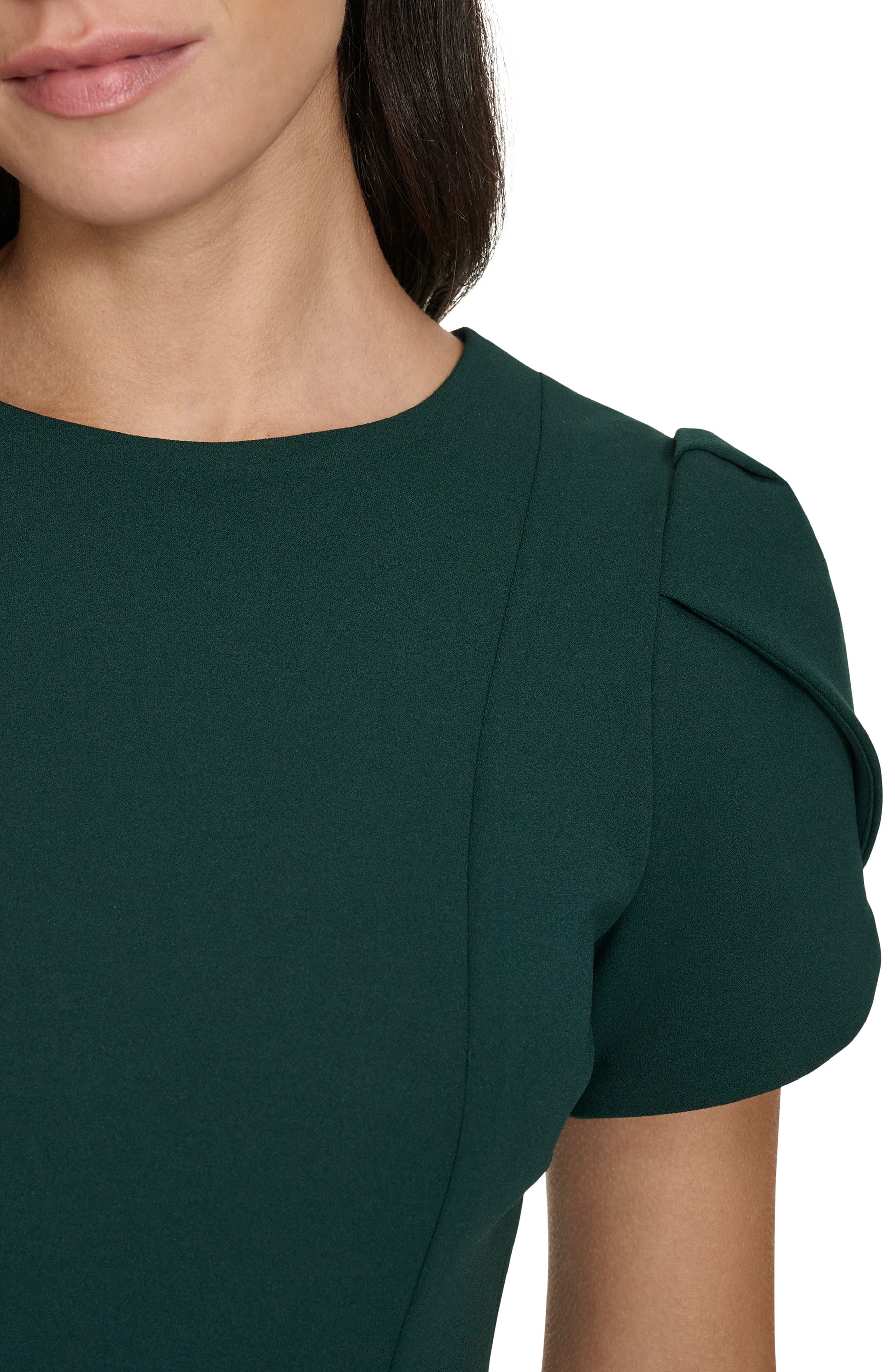 calvin klein tulip sleeve dress green Calvin Klein Tulip-Sleeve Dress M (8-10)