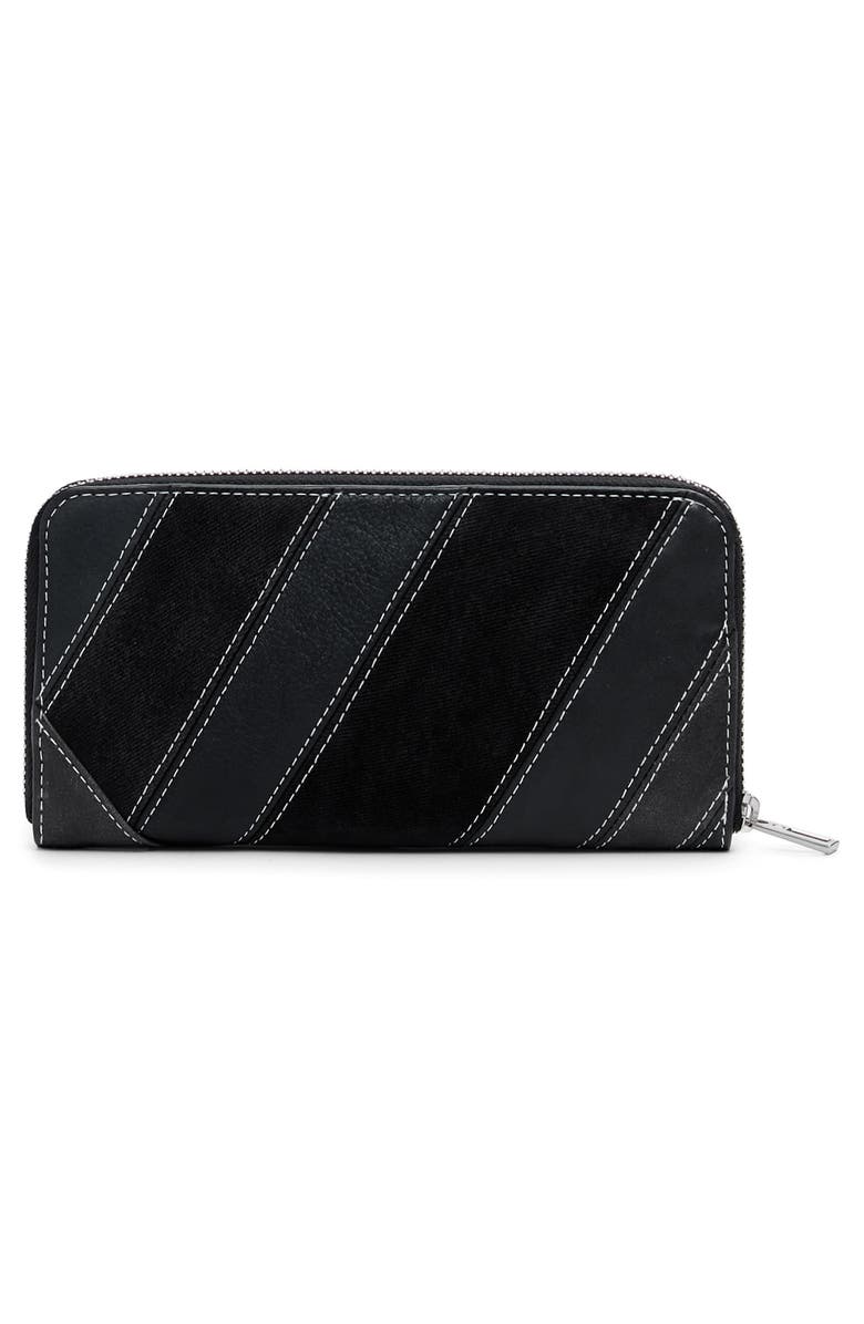 Desigual Faux Leather Continental Wallet, Alternate, color, Black