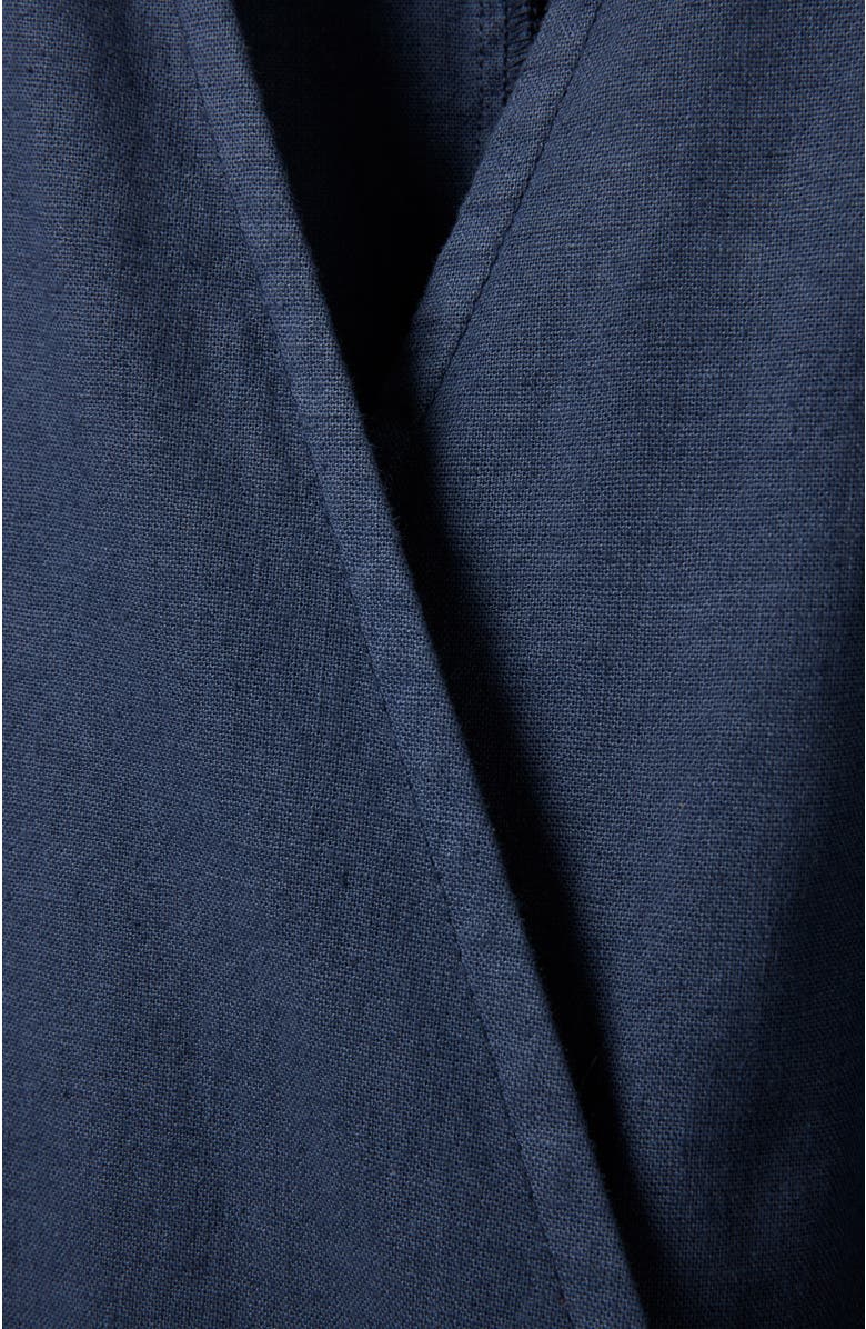 Celtic & Co. Luxurious Linen Wrap Midi Dress, Alternate, color, Denim Blue