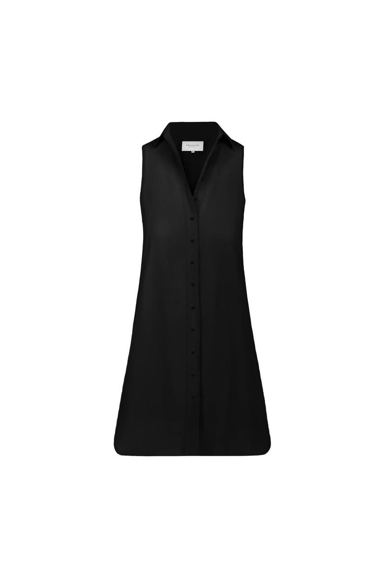 The Sleeveless Shirt Dress, Alternate, color, Black