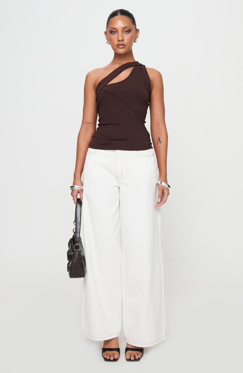 Princess Polly Valoria Cutout One-Shoulder Top, Alternate, color, 