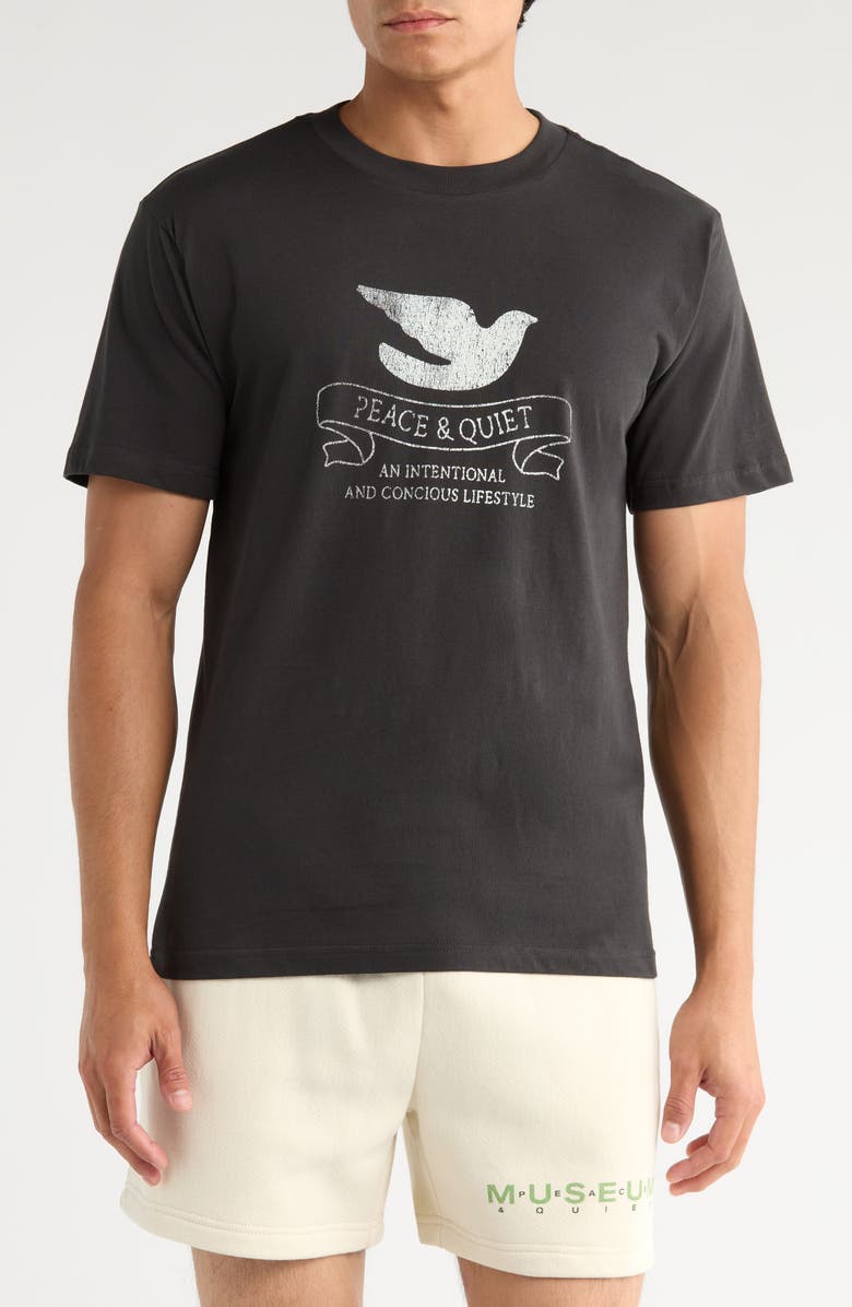 Museum of Peace & Quiet Conscious Lifestyle Graphic T-Shirt, Main, color, Black