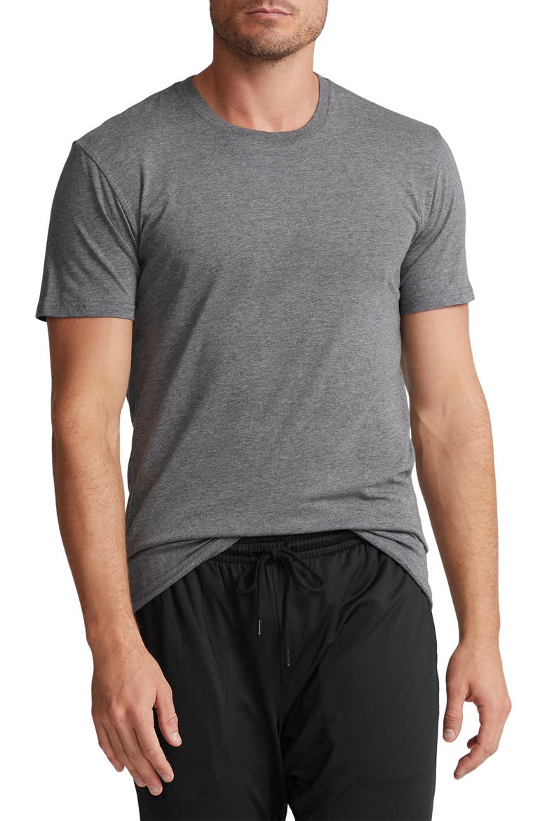 Assorted 3-Pack Stretch Cotton & Modal Undershirts, Alternate, color, BLACK/ PLAID/ GREY