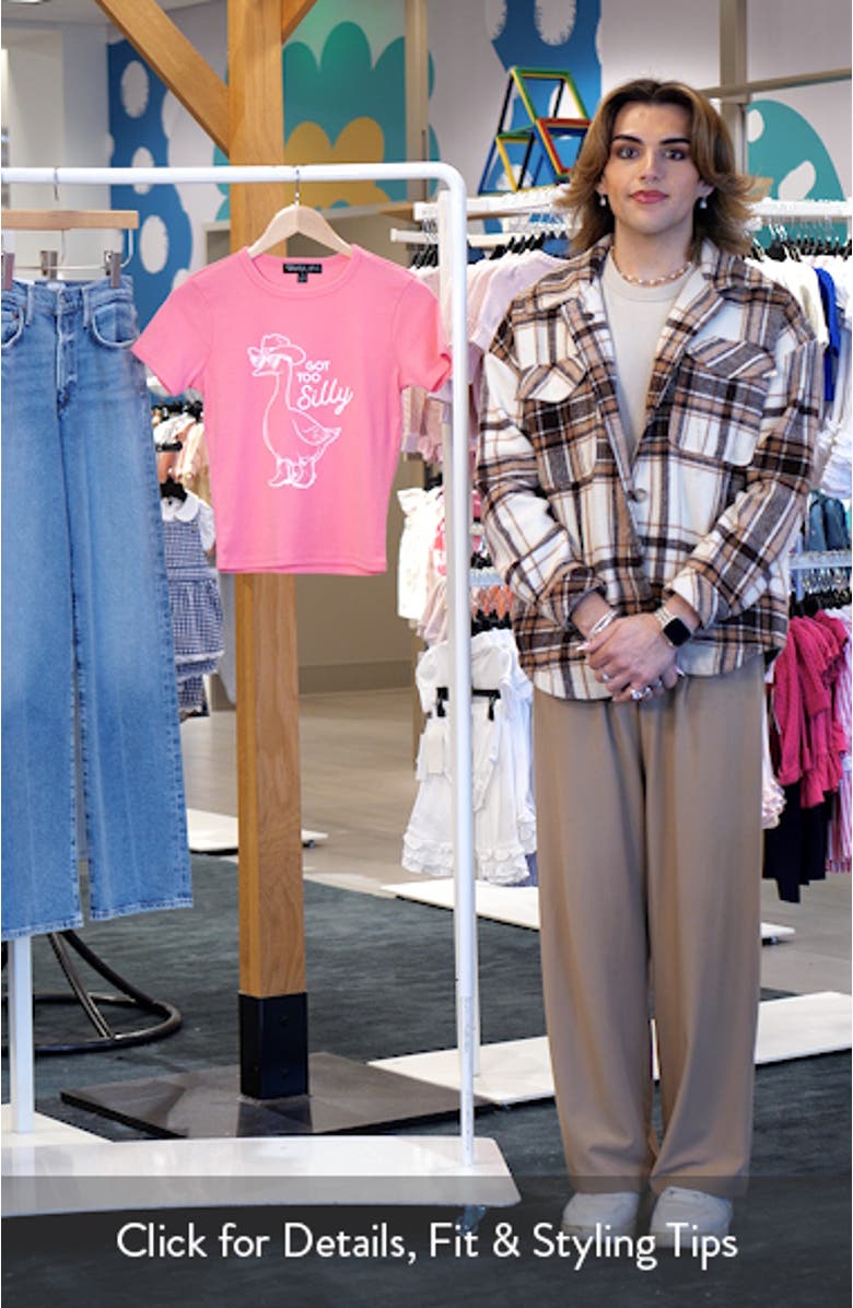 Got Too Silly Graphic Baby Tee, sales video thumbnail