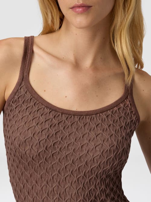 Missoni Textured Sleeveless Tank Top In Brown