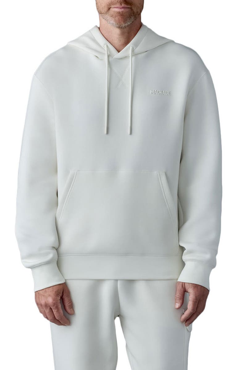 Mackage Krystian Double Face Jersey Hoodie, Main, color, Cream