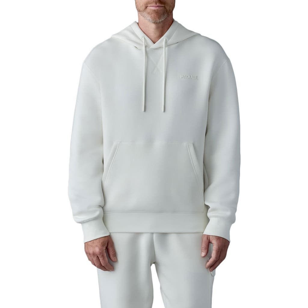 Mackage Krystian Double Face Jersey Hoodie In Cream
