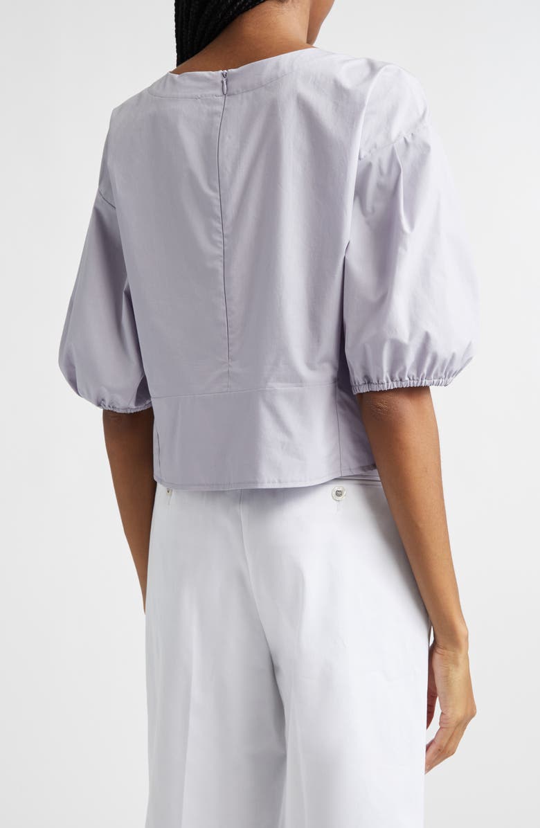 Giorgio Armani Popeline Boxy Cotton Top, Alternate, color, Lilac