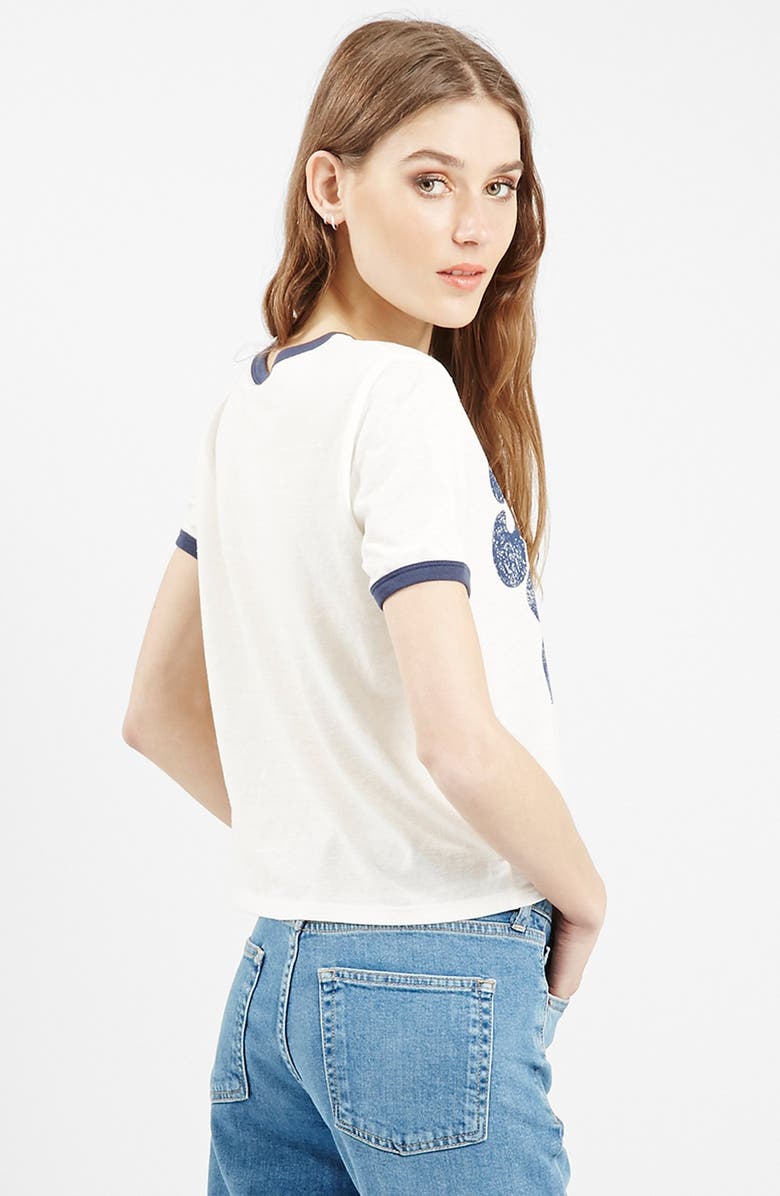 Topshop 'Happy Thoughts' Graphic Tee, Alternate, color, 