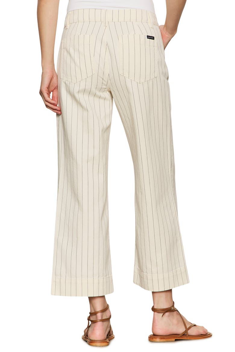 The Marine Stripe Crop Wide Leg Jeans, Alternate, color, BLEACHED WHITE PINSTRIPE
