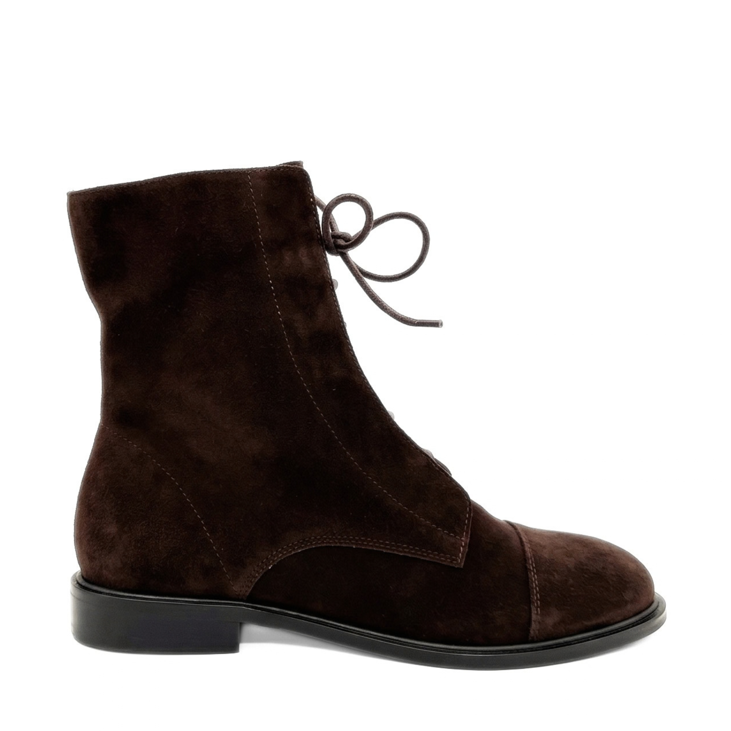Claude Lace-Up Suede Ankle Boots, Main, color, Brown Suede