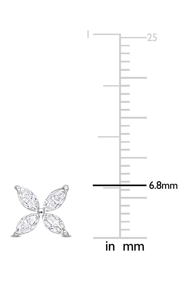 Lab Created Moissanite Stud Earrings, Alternate, color, WHITE