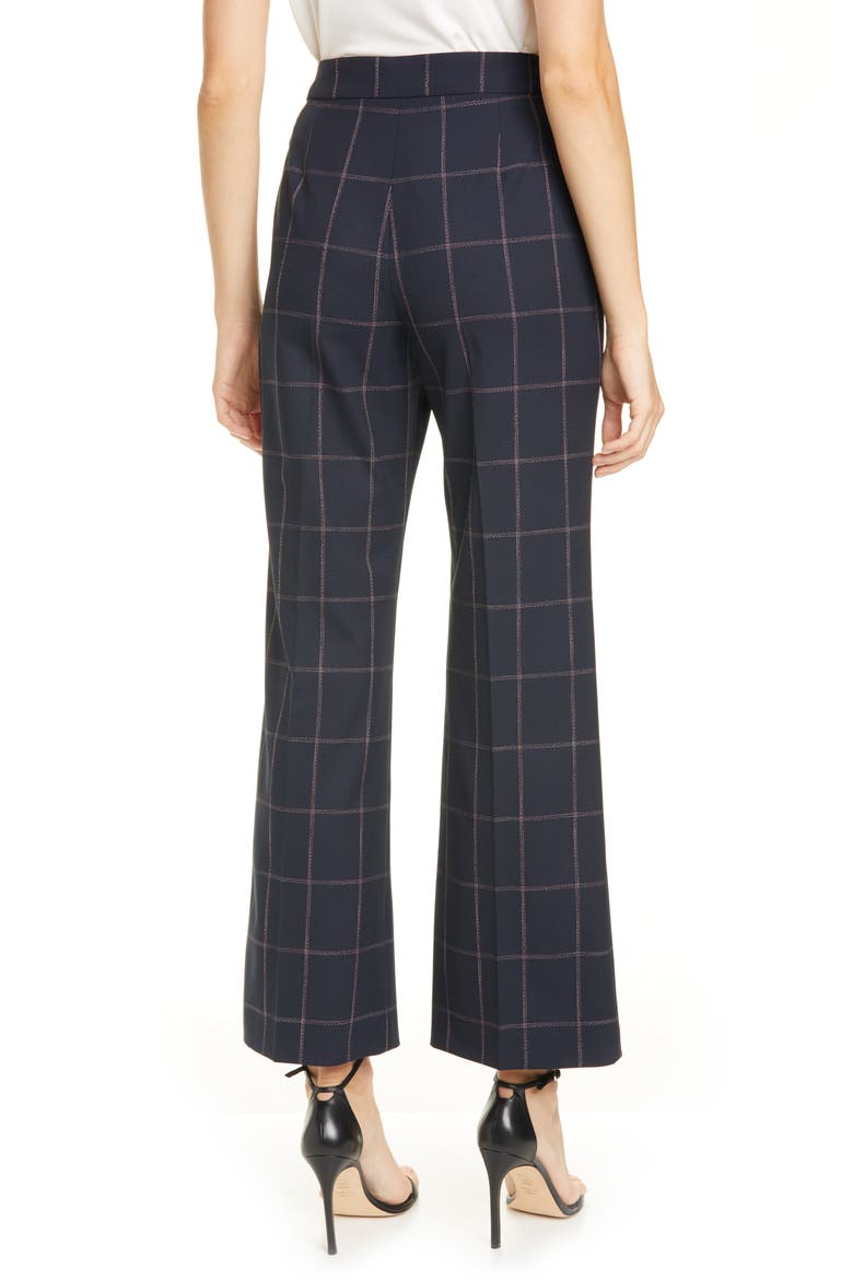Luunnat Check Wide Leg Pants, Alternate, color, MID BLUE